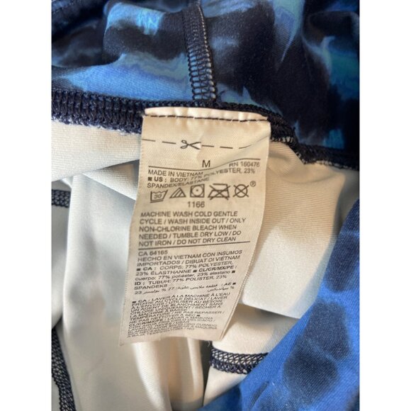 Old Navy Active Leggings M Blue GreenTie-Dye GoDry Elevate Stretchy Athleisure - Picture 4 of 7